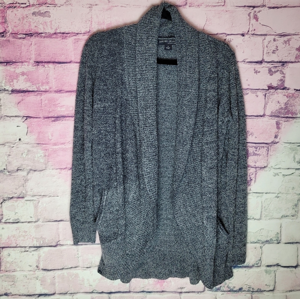 BAREFOOT DREAMS COZYCHIC LITE KNIT CIRCLE CARDIGAN NAVY M